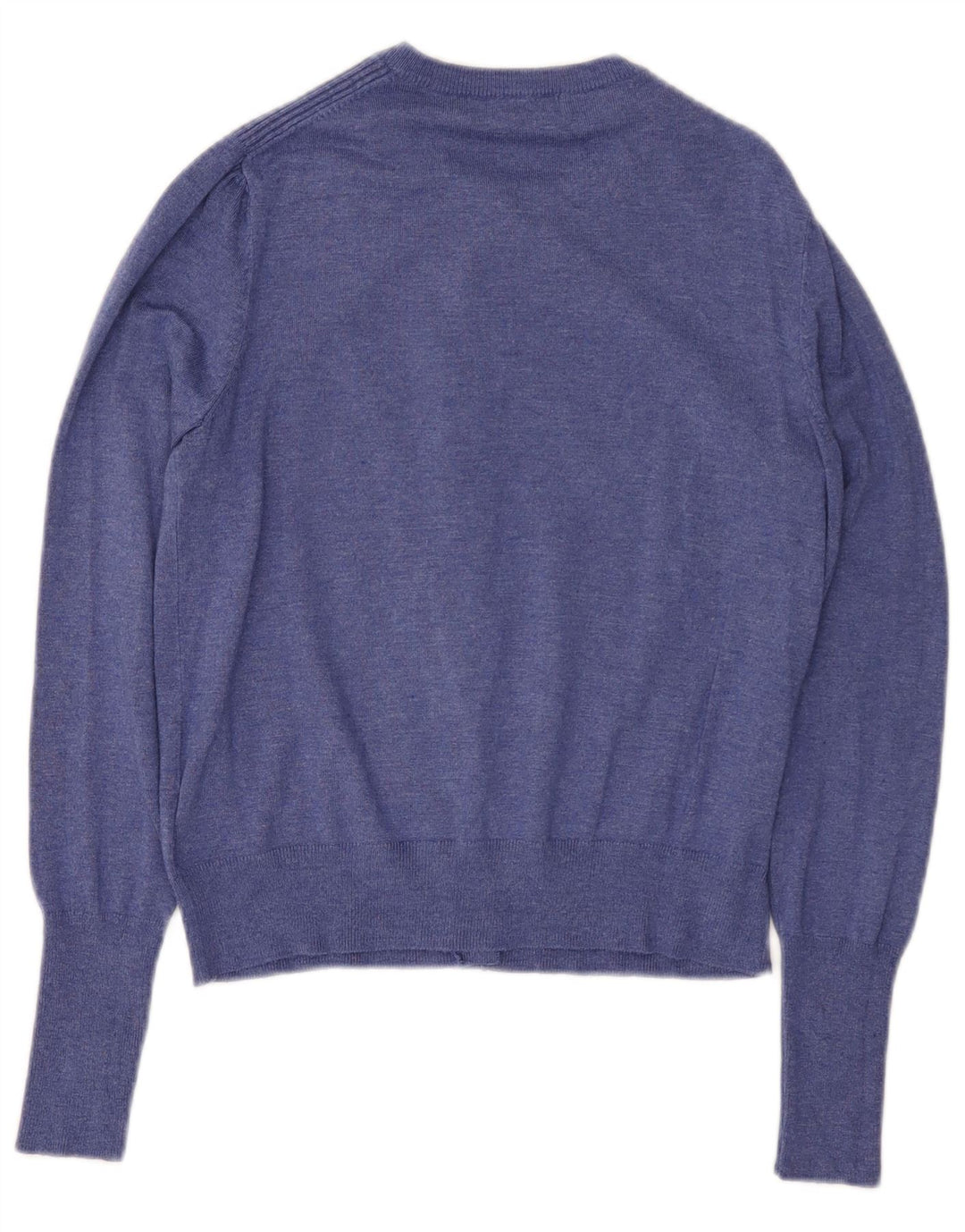 MARKS & SPENCER Maglione cardigan da donna UK 10 Piccolo viscosa blu