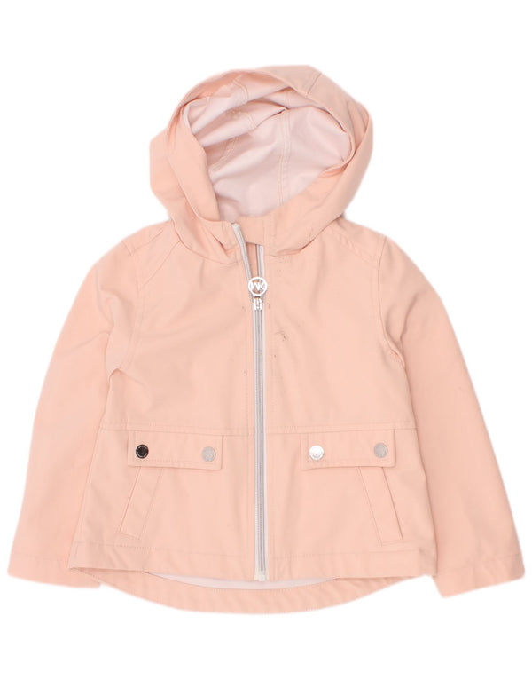 Giacca antipioggia con cappuccio per ragazze Michael Kors 3-4 anni in poliestere rosa