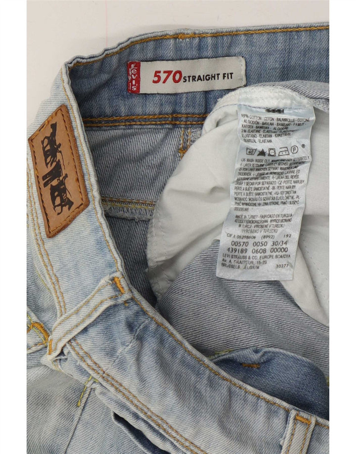 Jeans dritti Levi's 570 da donna W30 L28 cotone blu
