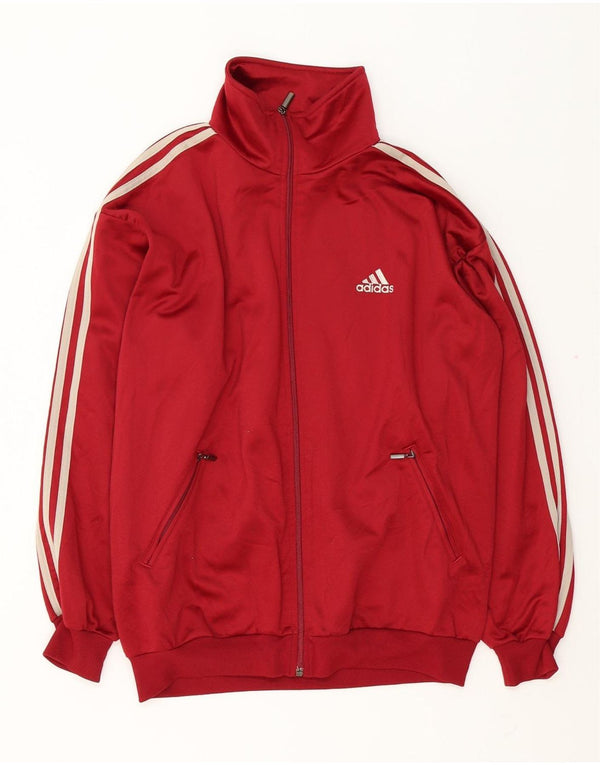 Giacca da tuta da uomo ADIDAS UK 40/42 Poliestere rosso medio