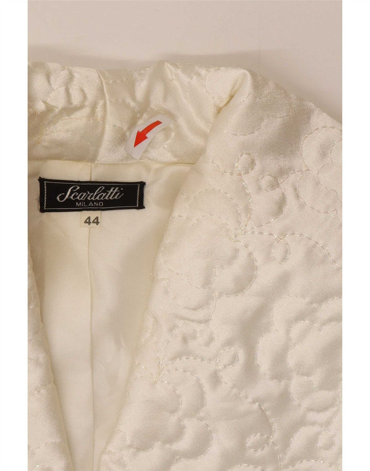 Set gonna vintage da donna in 2 pezzi IT 44 medio W28 viscosa bianca
