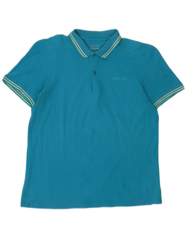 Polo da uomo Lotto 3XL in cotone blu