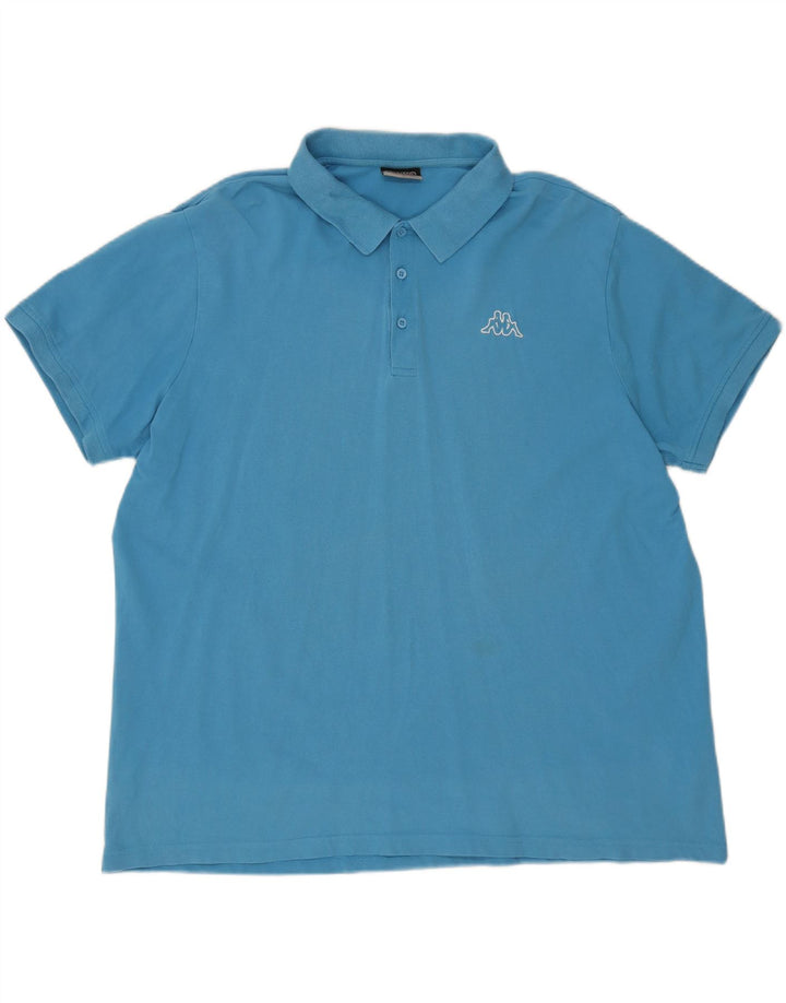 KAPPA Mens Polo Shirt 3XL Blue Cotton Vintage Kappa and Second-Hand Kappa from Messina Hembry 