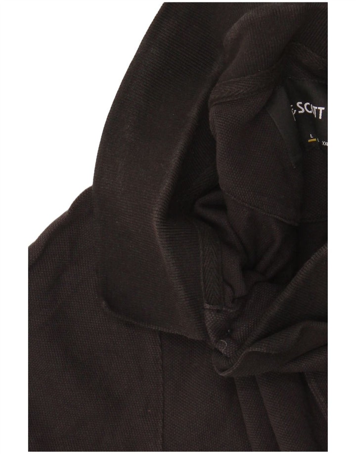 Polo da uomo Lyle & Scott grande in cotone nero