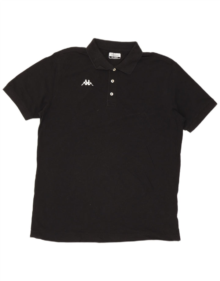 KAPPA Mens Polo Shirt 2XL Black Cotton