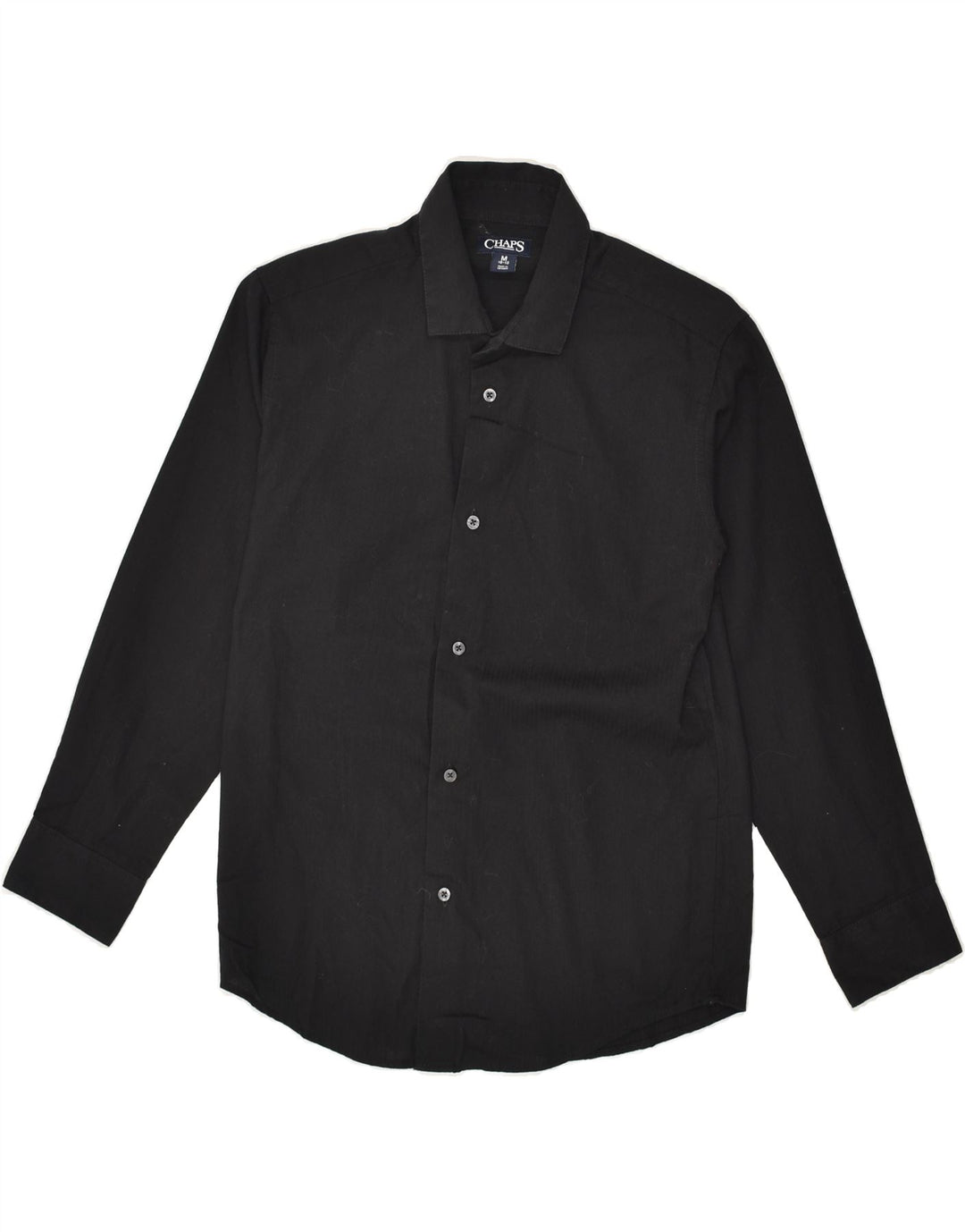 CHAPS Boys Shirt 10-11 Years Medium  Black Cotton | Vintage Chaps | Thrift | Second-Hand Chaps | Used Clothing | Messina Hembry 