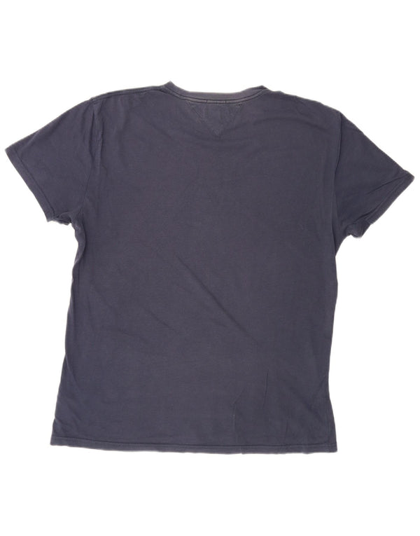 T-shirt grafica da uomo con vestibilità regolare Tommy Hilfiger Top in cotone blu navy medio