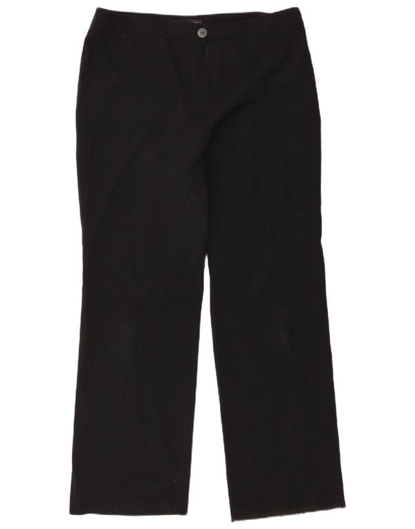 Pantaloni casual dritti da donna Marks & Spencer UK 14 Large W34 L31 Neri