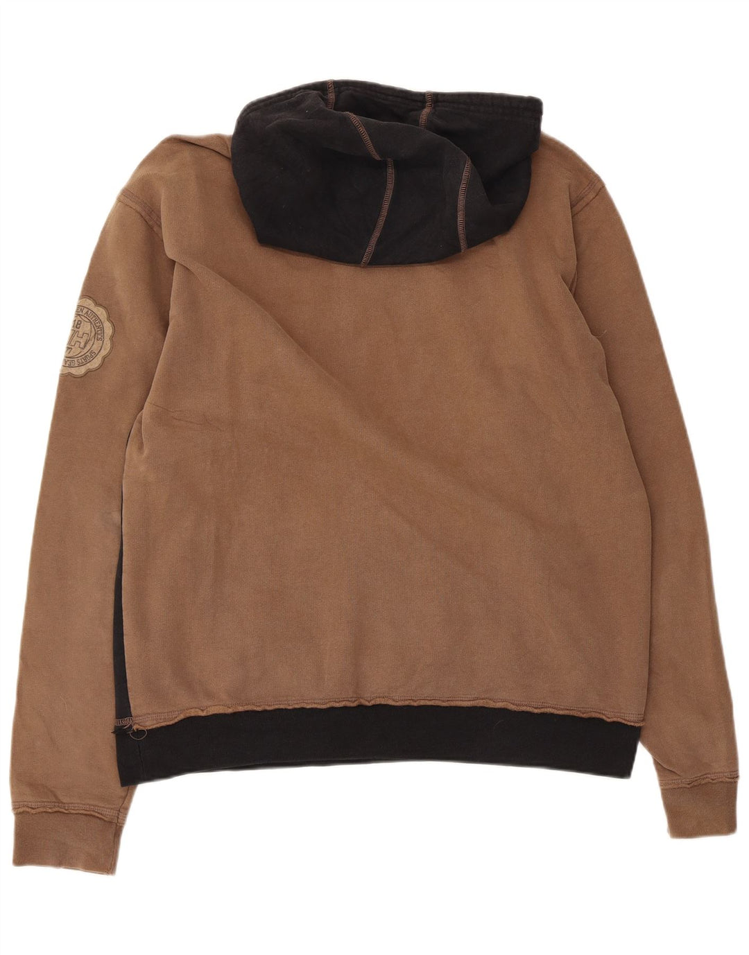 Felpa con cappuccio grafica da uomo Helly Hansen, grande, in cotone color block nero