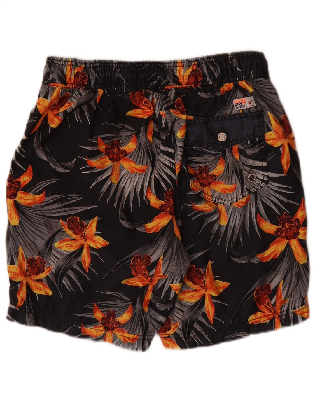 Pantaloncini da bagno da uomo Superdry Poliestere floreale grigio medio