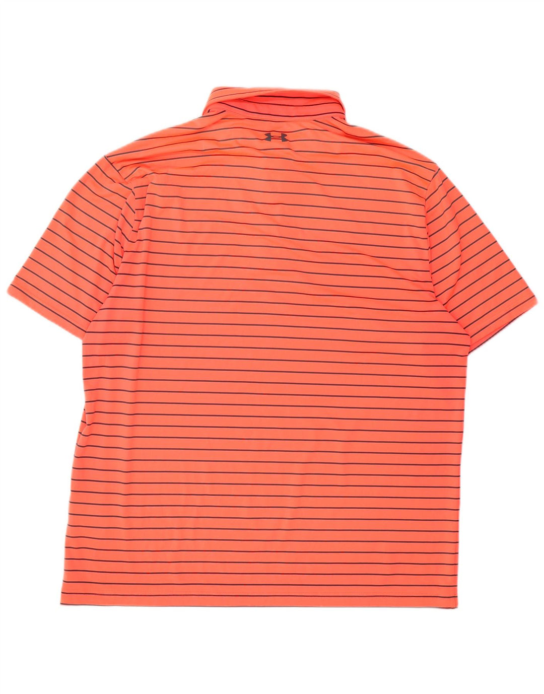 Polo da uomo Under Armour XL in poliestere a righe arancioni