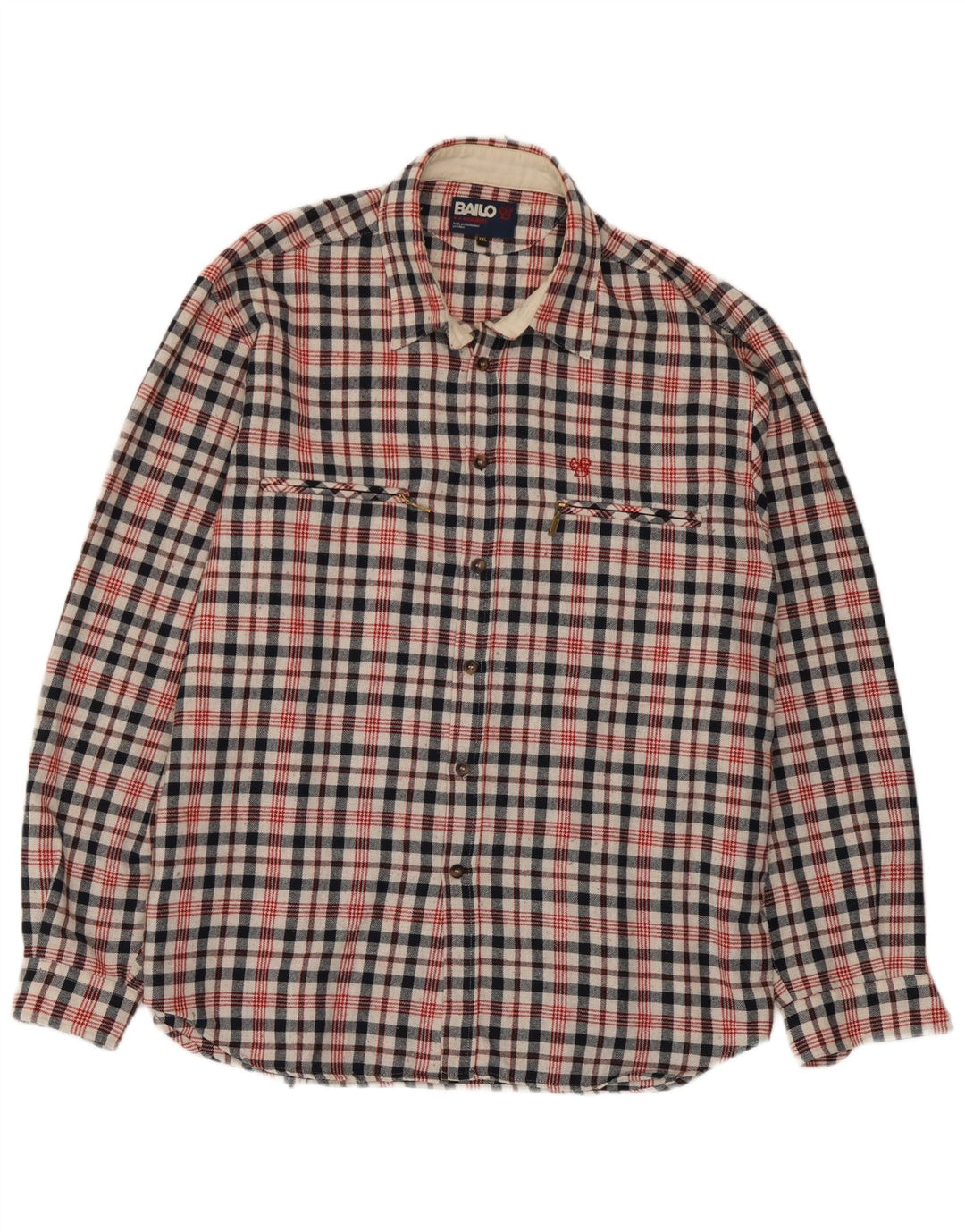Camicia da uomo in flanella Bailo 2XL a quadri multicolore