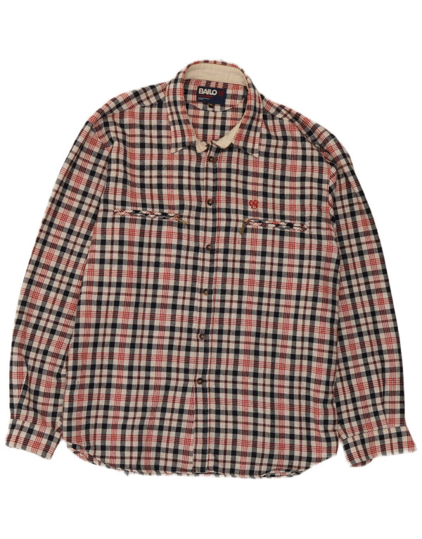 Camicia da uomo in flanella Bailo 2XL a quadri multicolore