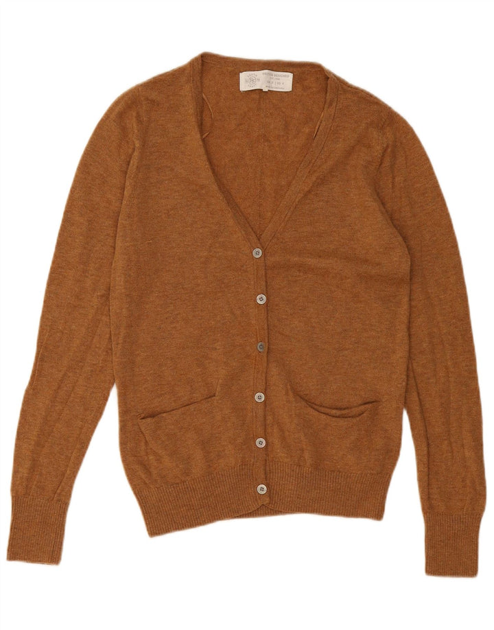 Maglione cardigan da donna della South Coast UK 8 piccolo in lana beige