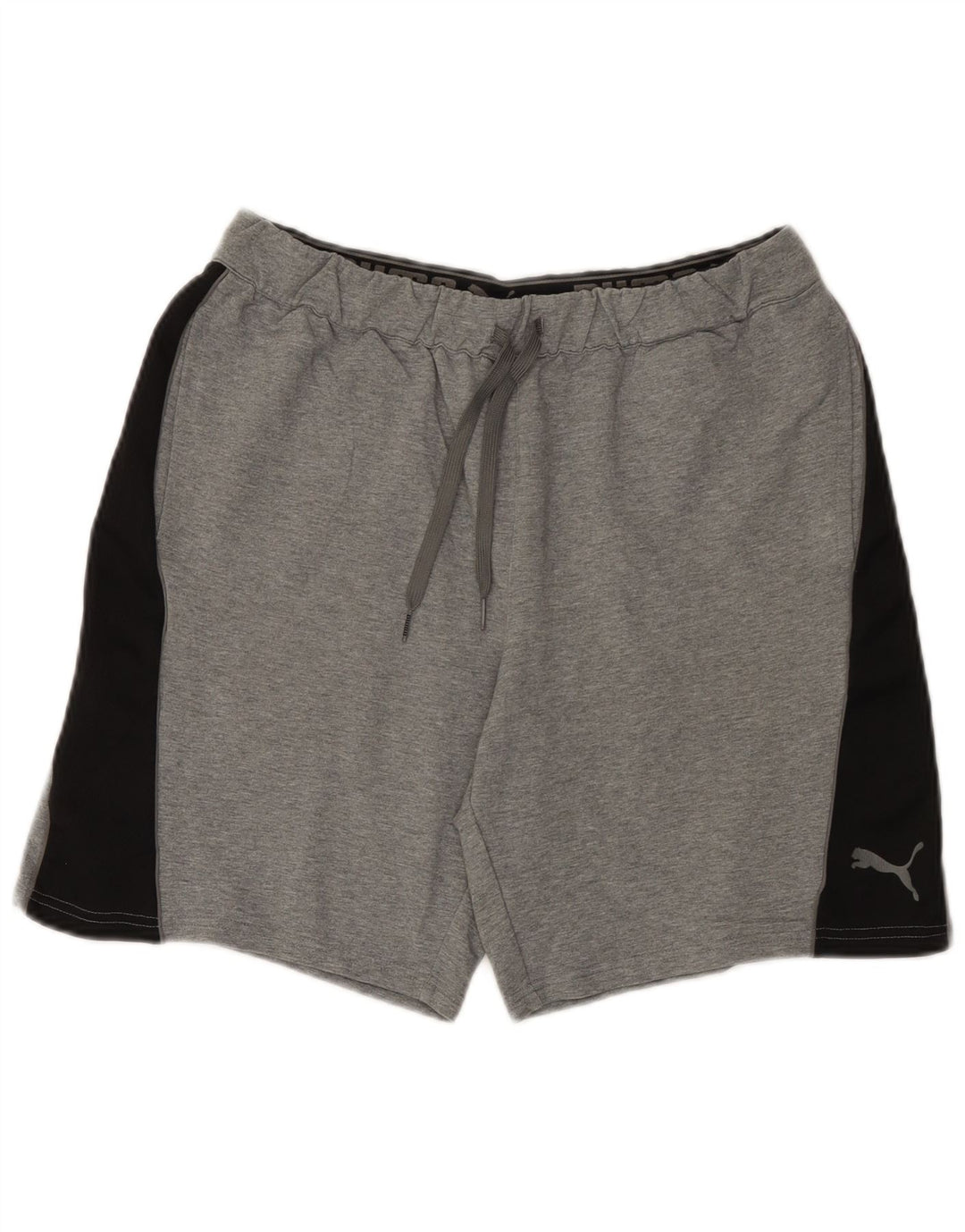 Pantaloncini sportivi da uomo Puma in cotone color block grigio medio