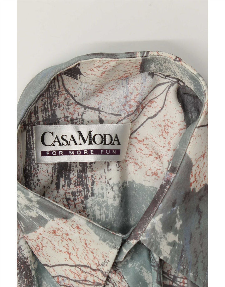 Casa Moda Camicia da uomo a maniche corte grande patchwork multicolore