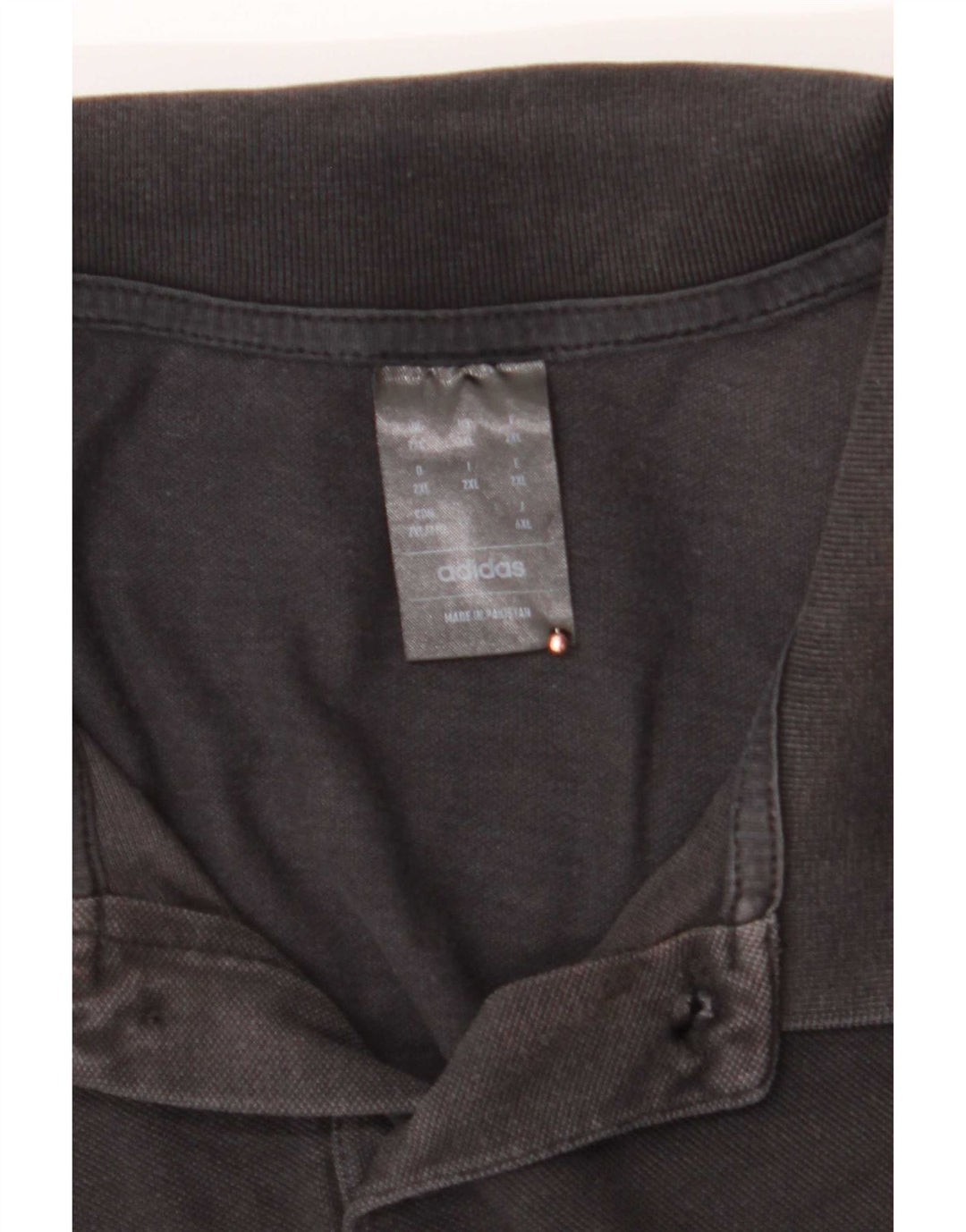 Polo Adidas da uomo 2XL in cotone nero