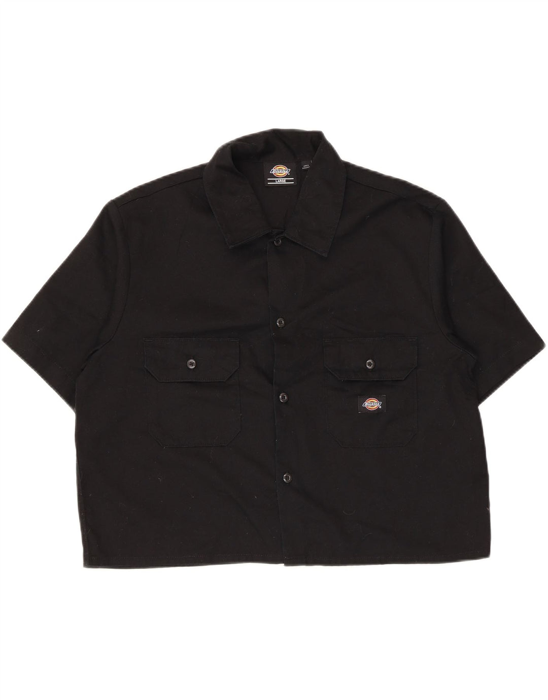 Dickies Camicia a maniche corte da donna UK 16 Large Nero Poliestere
