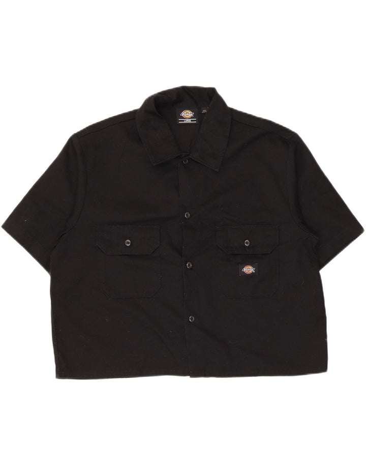 Dickies Camicia a maniche corte da donna UK 16 Large Nero Poliestere