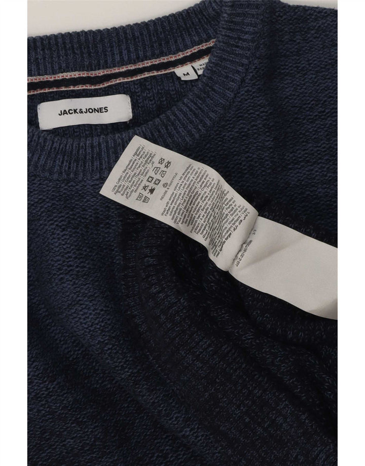 Jack & Jones Maglione girocollo da uomo in cotone medio blu navy screziato
