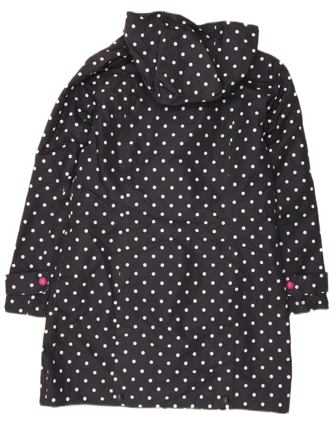 JOULES Cappotto giacca a vento oversize da donna UK 10 Piccolo pois blu navy