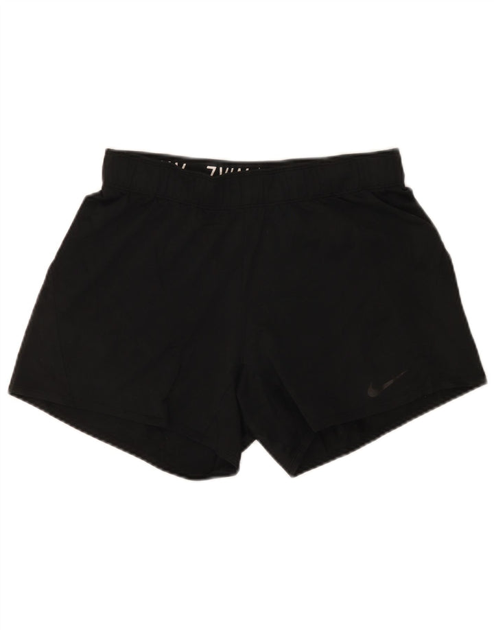 Pantaloncini sportivi Nike da donna Dri Fit UK 10 piccoli poliestere nero