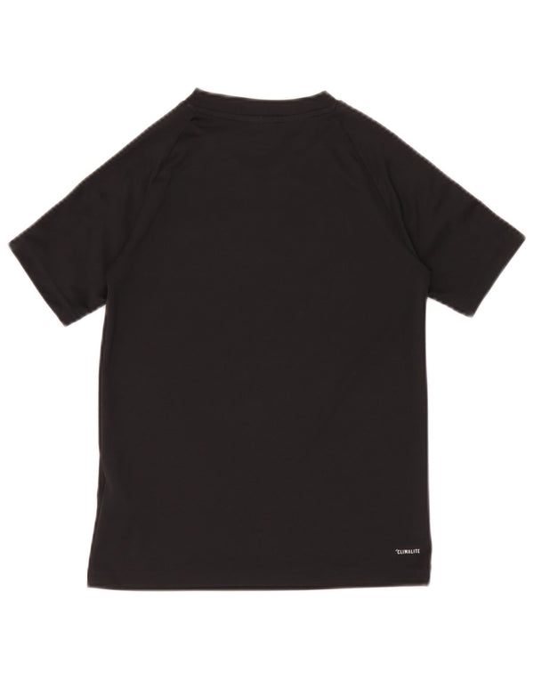 T-shirt Adidas Climalite da bambino 9-10 anni in poliestere nero
