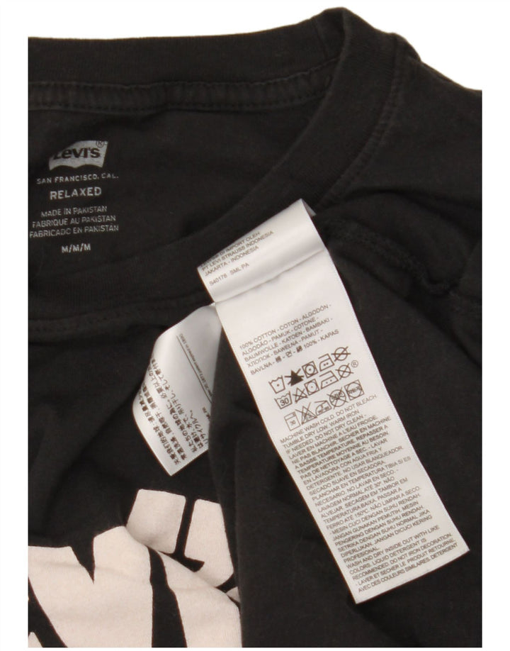 T-shirt grafica rilassata da uomo Levi's Top in cotone nero medio