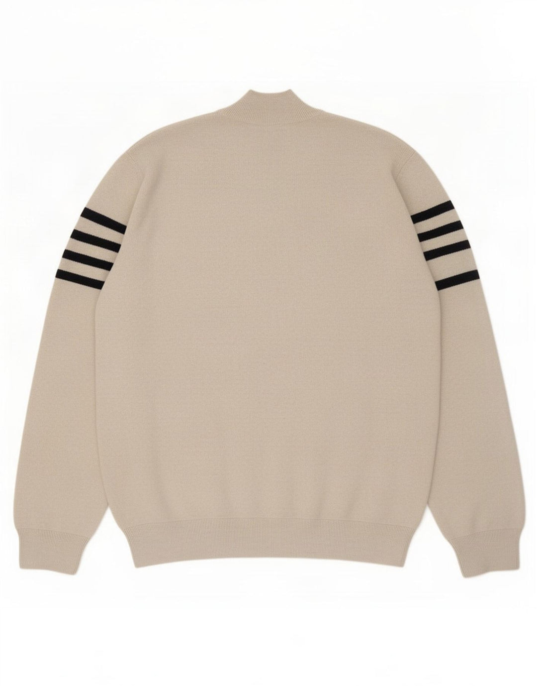 Maglione maglione girocollo da uomo Marks & Spencer XL poliestere a righe beige