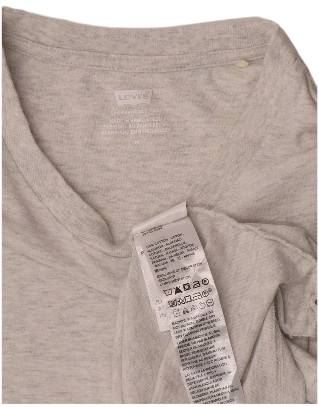 T-shirt da donna Levi's Top UK 12 cotone grigio medio