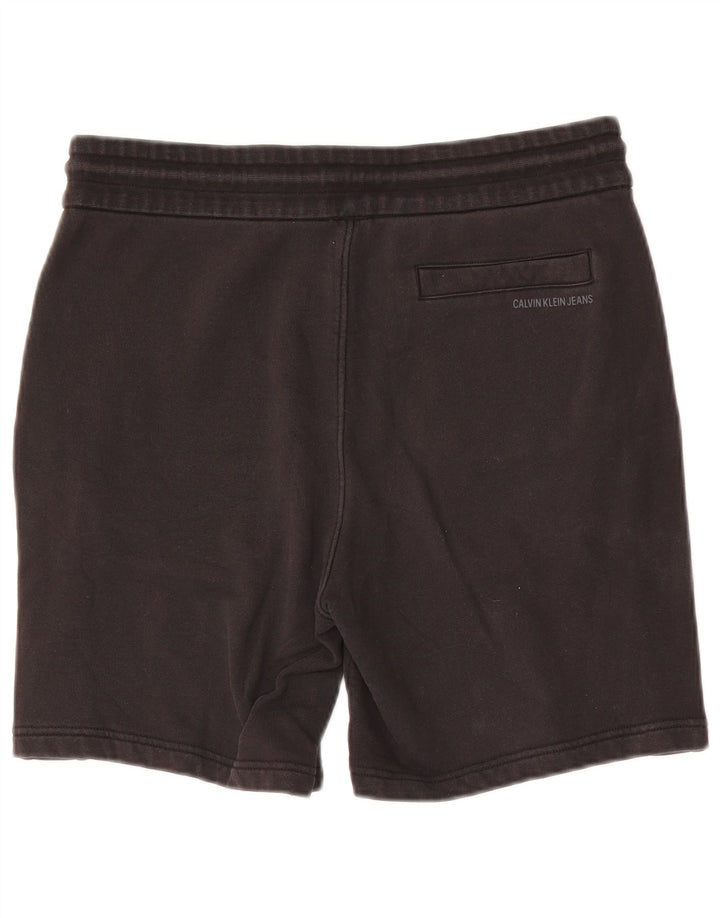 Pantaloncini sportivi grafici da uomo Calvin Klein in cotone nero medio