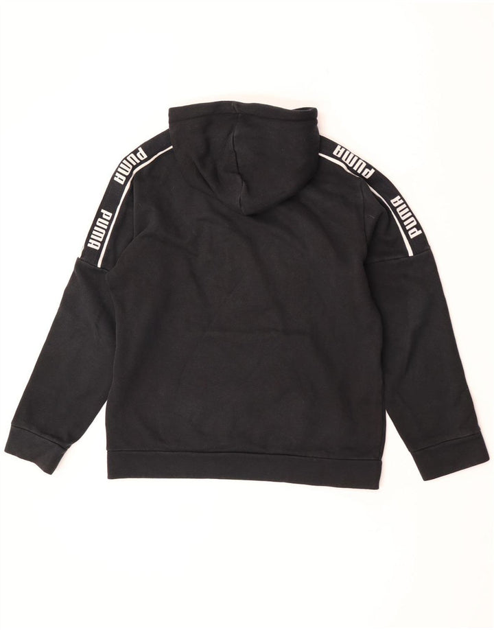 Felpa con cappuccio grafica da uomo Puma, cotone nero medio