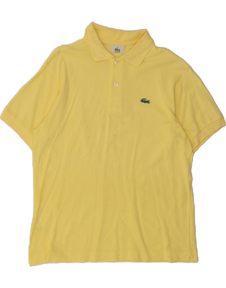 LACOSTE Mens Polo Shirt Size 4 Medium Yellow Cotton Vintage Lacoste and Second-Hand Lacoste from Messina Hembry 