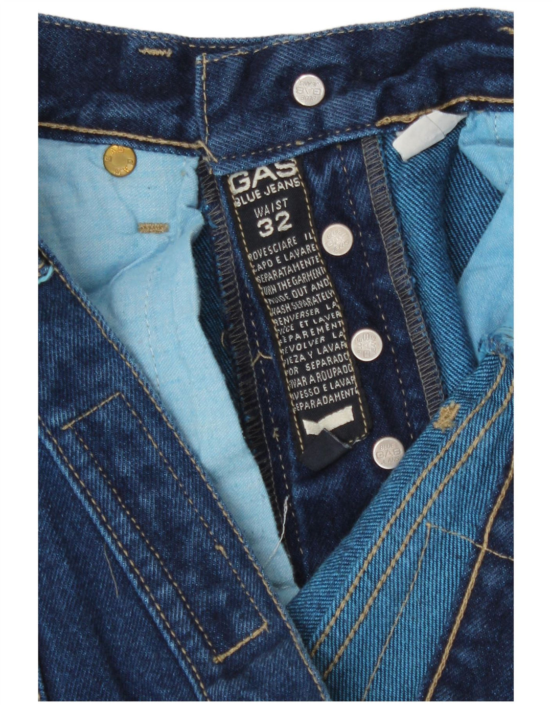 Jeans dritti da uomo Gas W32 L28 cotone blu