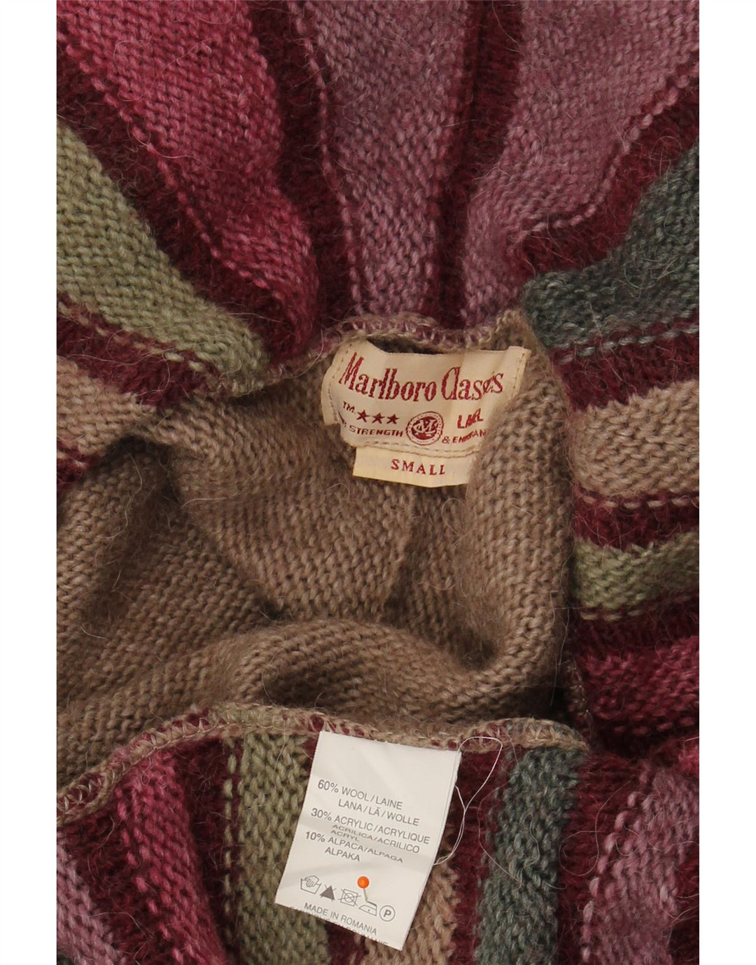 MARLBORO CLASSICS Maglione cardigan da donna UK 10 piccolo multicolore