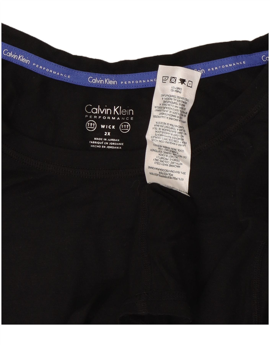 CALVIN KLEIN T-shirt da donna Top UK 20 2XL Poliestere nero