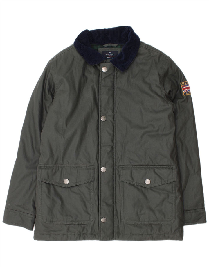 Giacca a vento da bambino Hackett 9-10 anni in cotone grigio