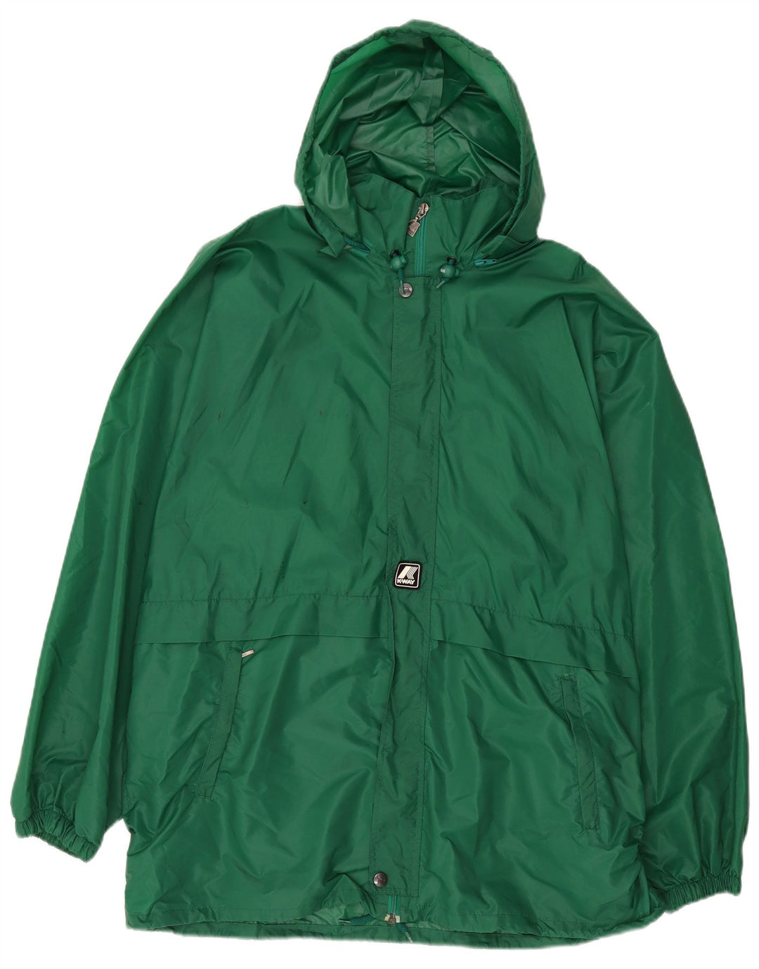 Giacca antipioggia con cappuccio da uomo K-Way UK 44 2XL Verde