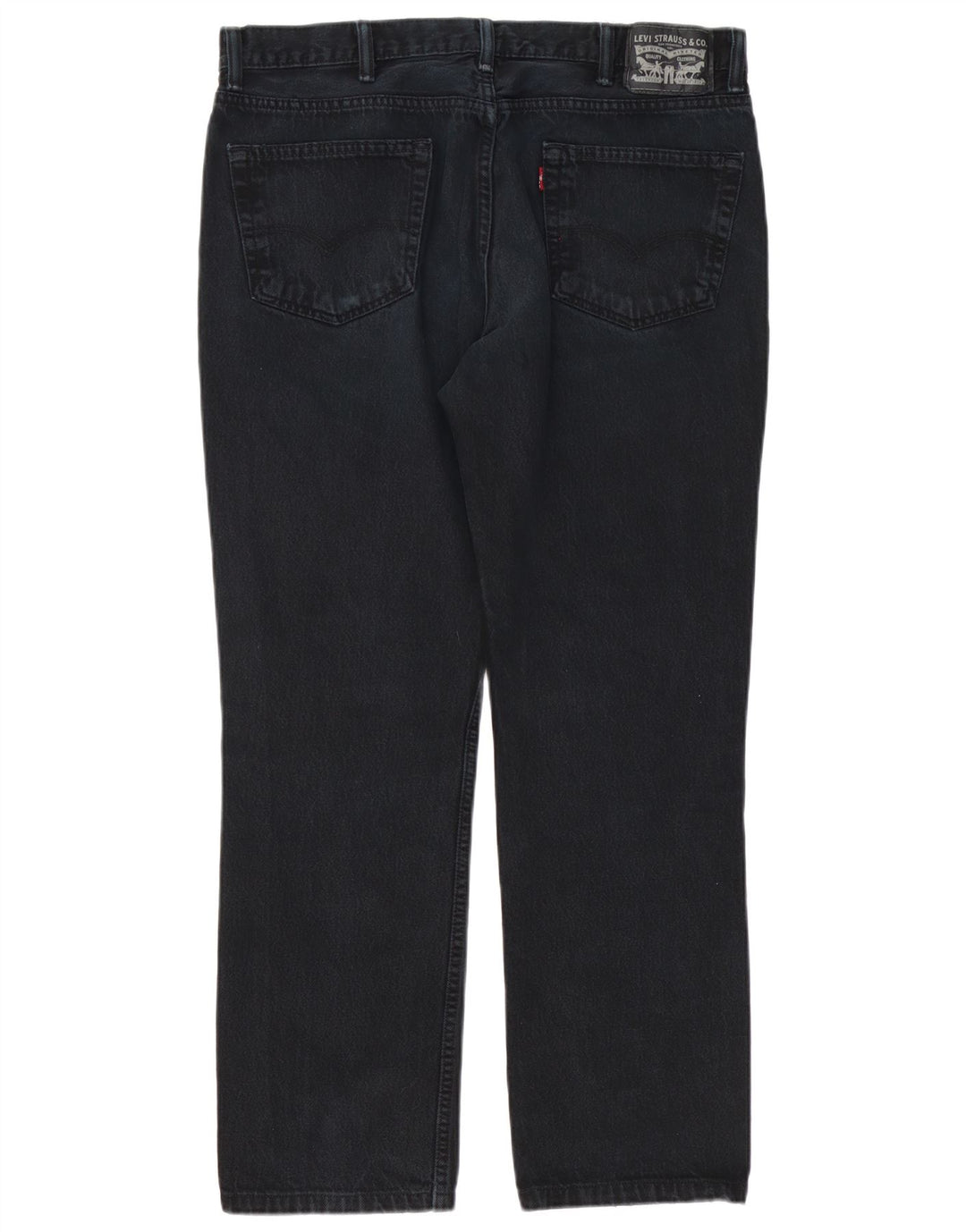 Jeans dritti invecchiati da uomo Levi's W38 L32 cotone nero