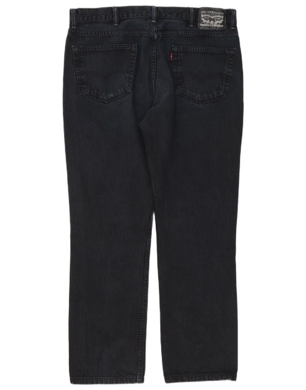 Jeans dritti invecchiati da uomo Levi's W38 L32 cotone nero