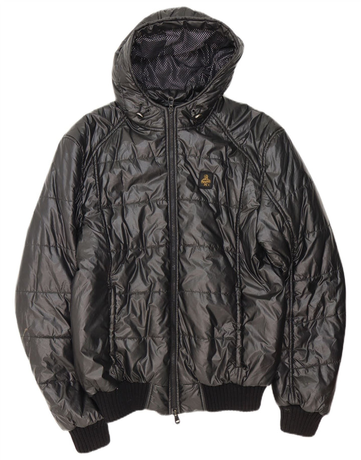 Refrigiwear Giacca imbottita con cappuccio Sixty da uomo UK 42 XL Poliestere grigio