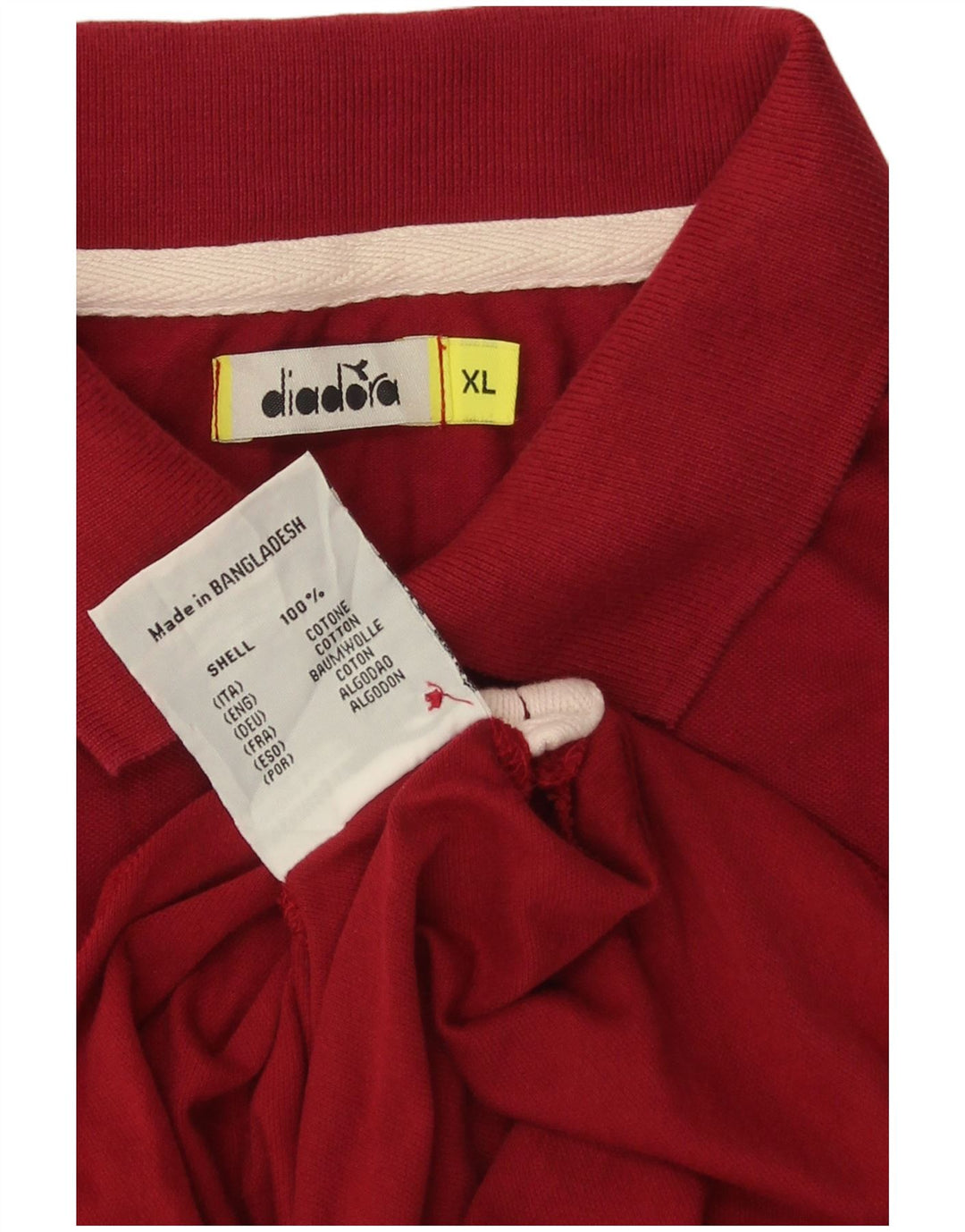 Polo Diadora Uomo XL Rosso Cotone