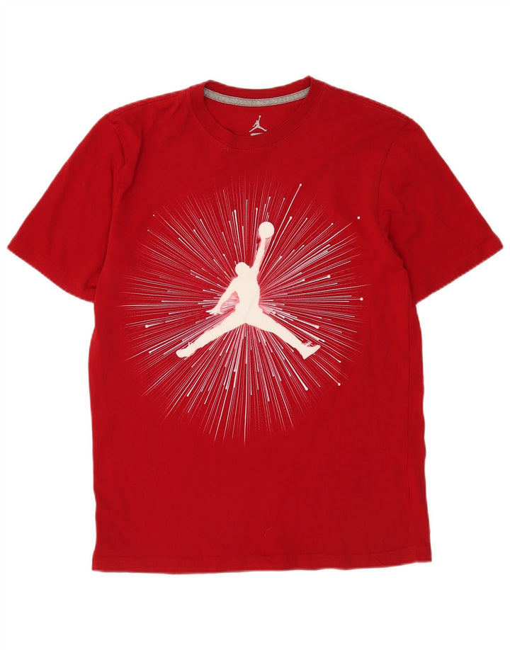 T-shirt grafica da uomo Jordan Top in cotone rosso medio
