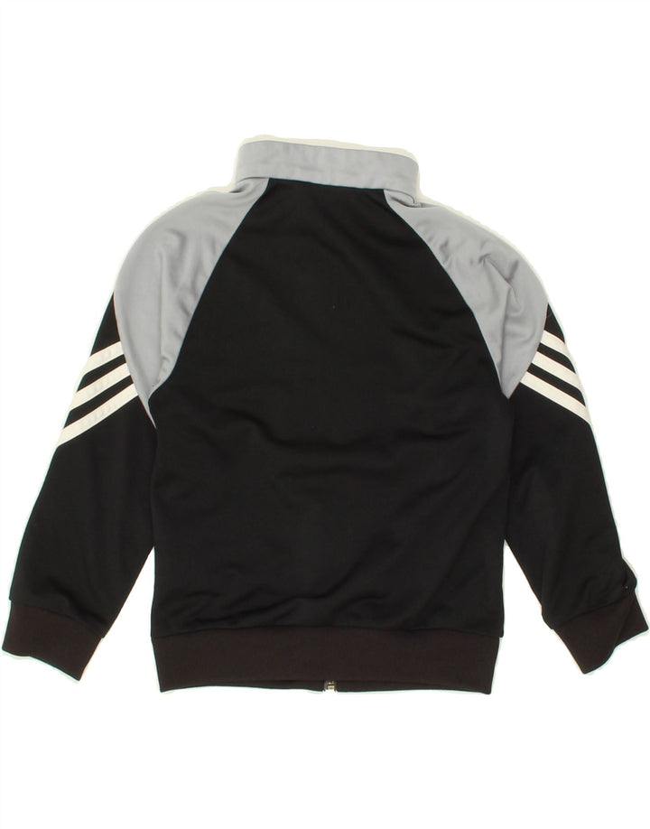 ADIDAS Boys Tracksuit Top Jacket 5-6 Years XS  Black Colourblock Vintage Adidas and Second-Hand Adidas from Messina Hembry 