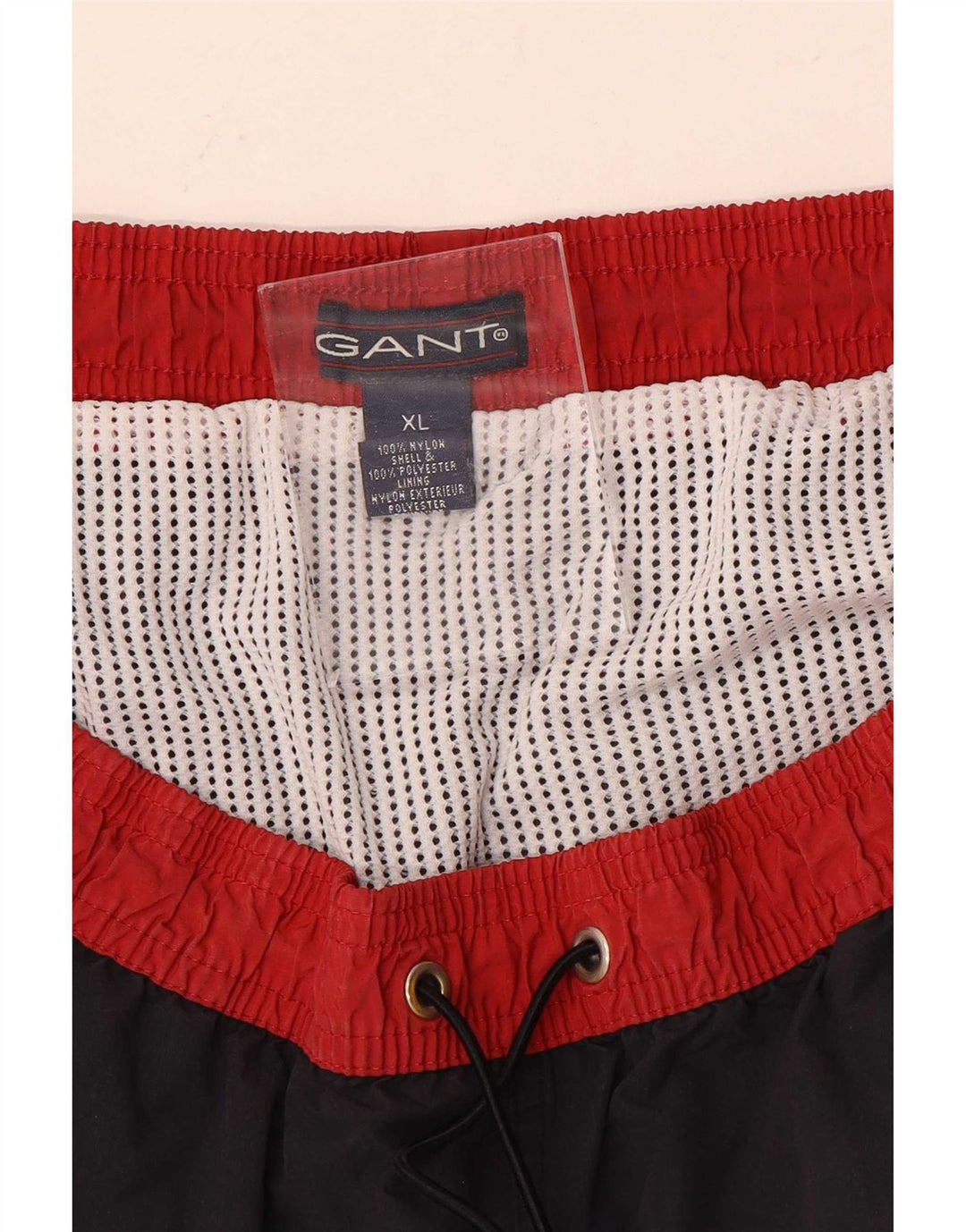 Pantaloncini da bagno da uomo Gant XL in nylon color block nero