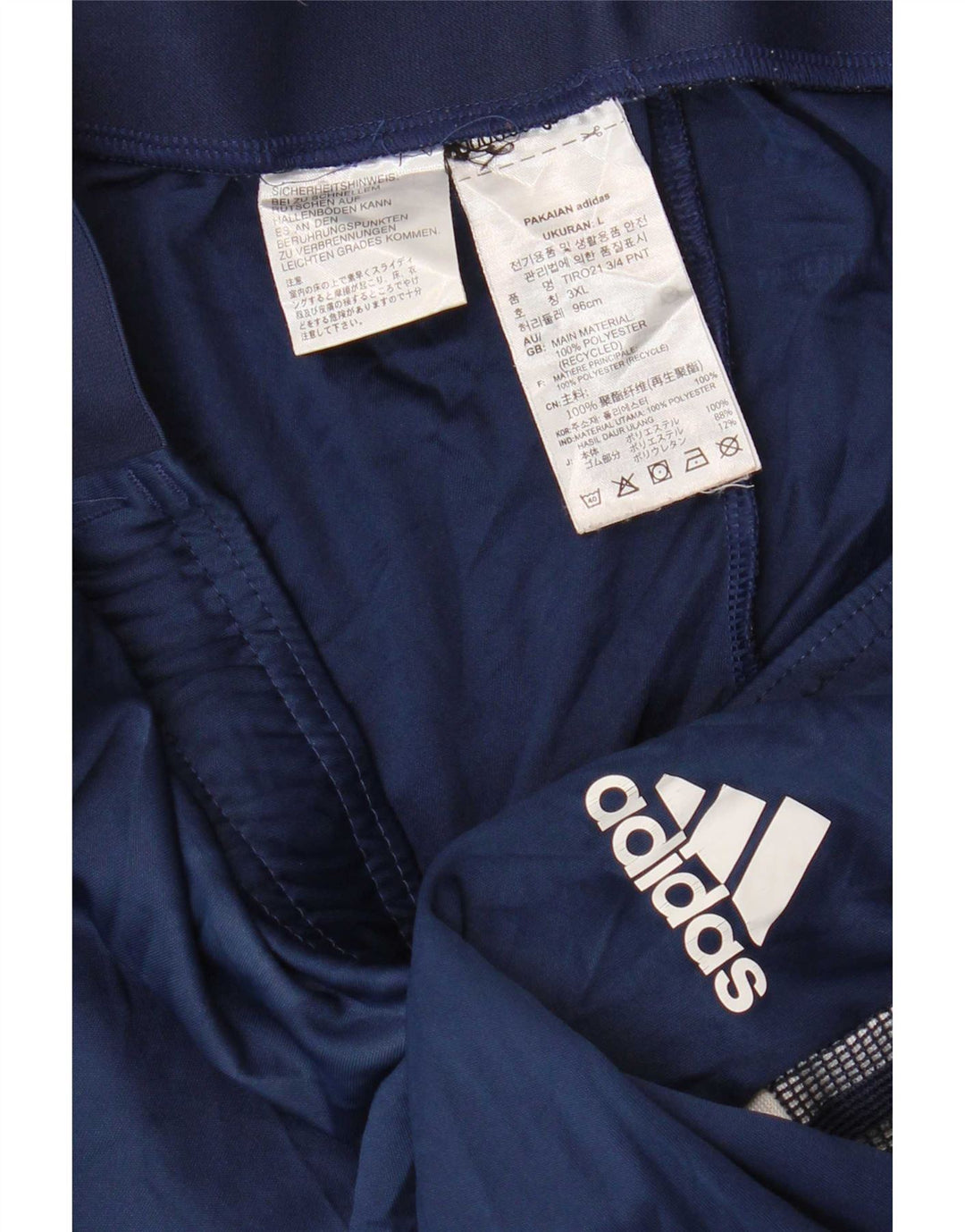 Pantaloncini sportivi Adidas Aeroready Bermuda da uomo di grandi dimensioni in poliestere blu navy