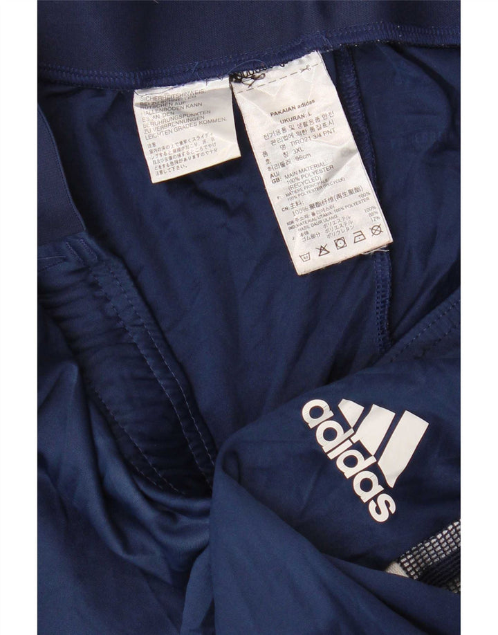 Pantaloncini sportivi Adidas Aeroready Bermuda da uomo di grandi dimensioni in poliestere blu navy
