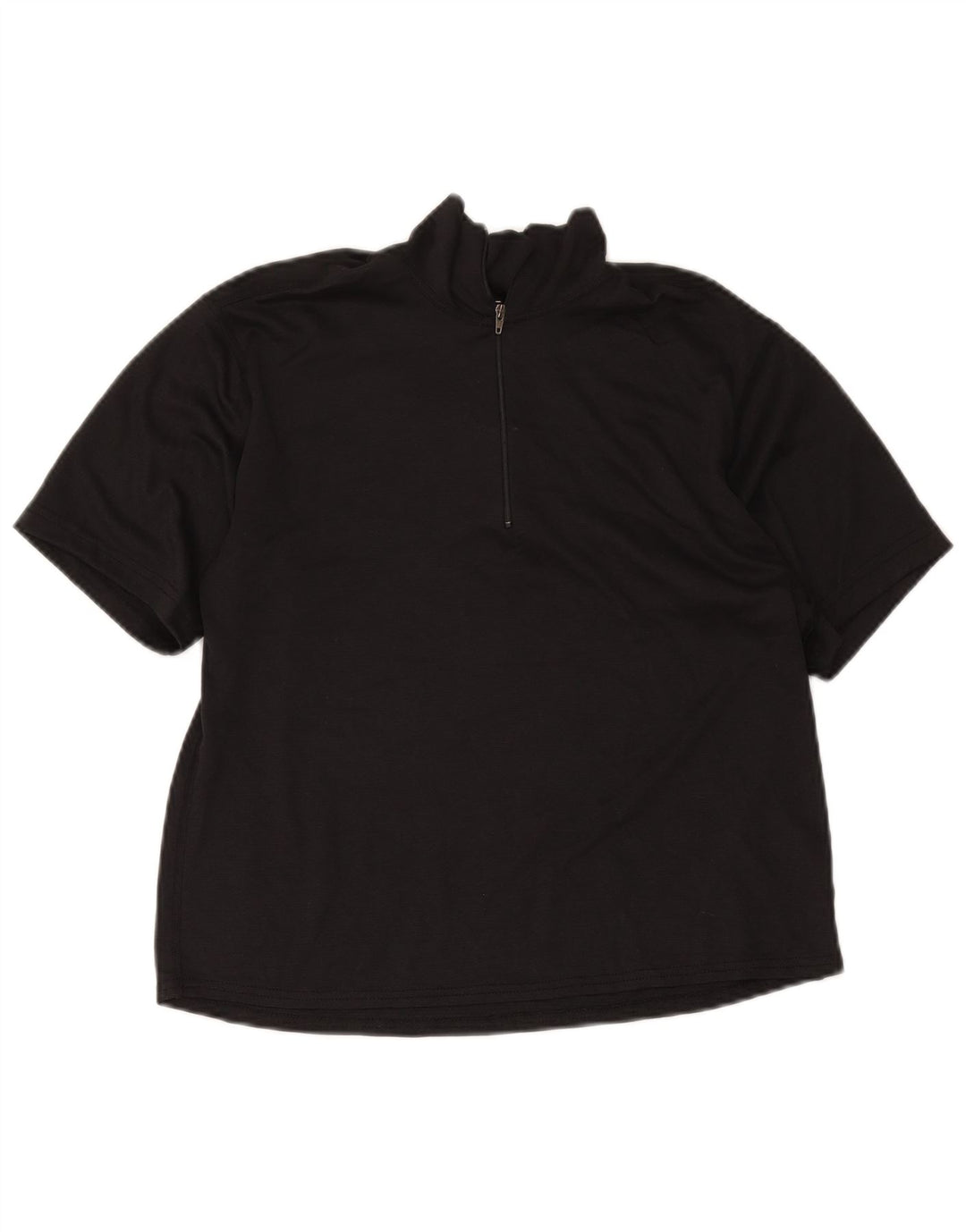 Patagonia T-shirt da donna con zip e collo Top UK 14 Medium Nero Poliestere