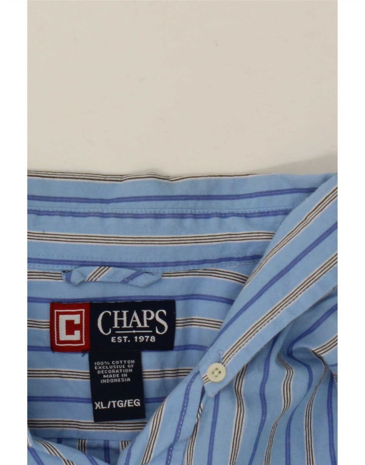 Camicia da uomo Chaps XL in cotone a righe blu