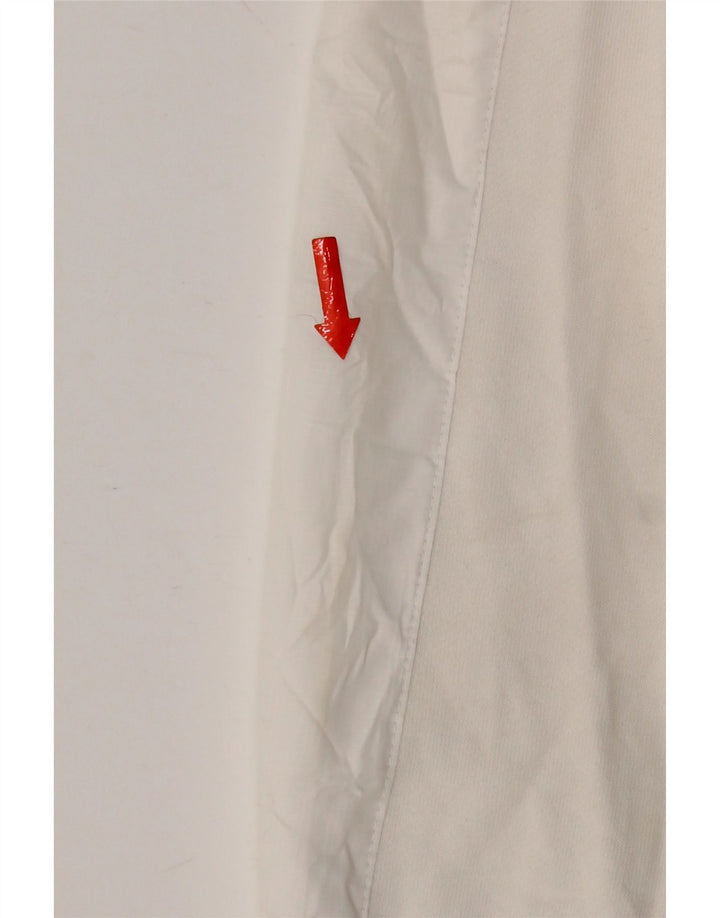 Maglione con cappuccio e zip Zara da uomo grande in cotone bianco